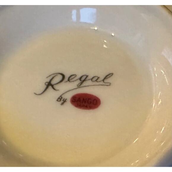 Regal China by Sango Creamer Lid Sugar Set Floral Gold Made in Japan Vintage - Picture 8 of 8